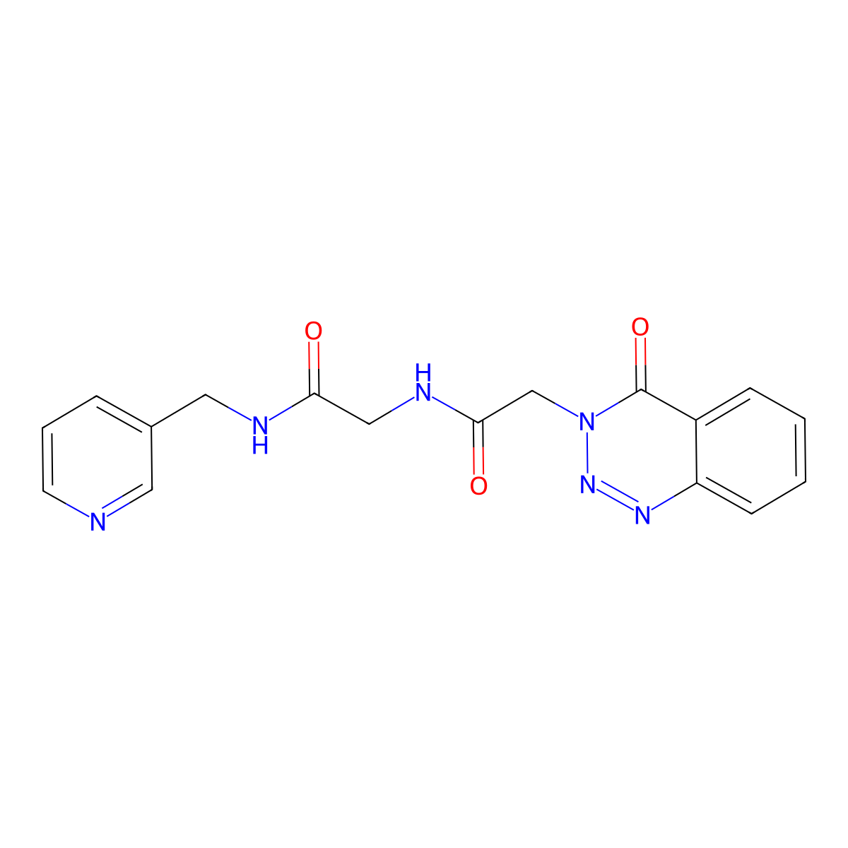 N~2~-[(4-oxo-1,2,3-benzotriazin-3(4H)-yl)acetyl]-N-(pyridin-3-ylmethyl)glycinamide molecular structure, CAS 1190287-62-7