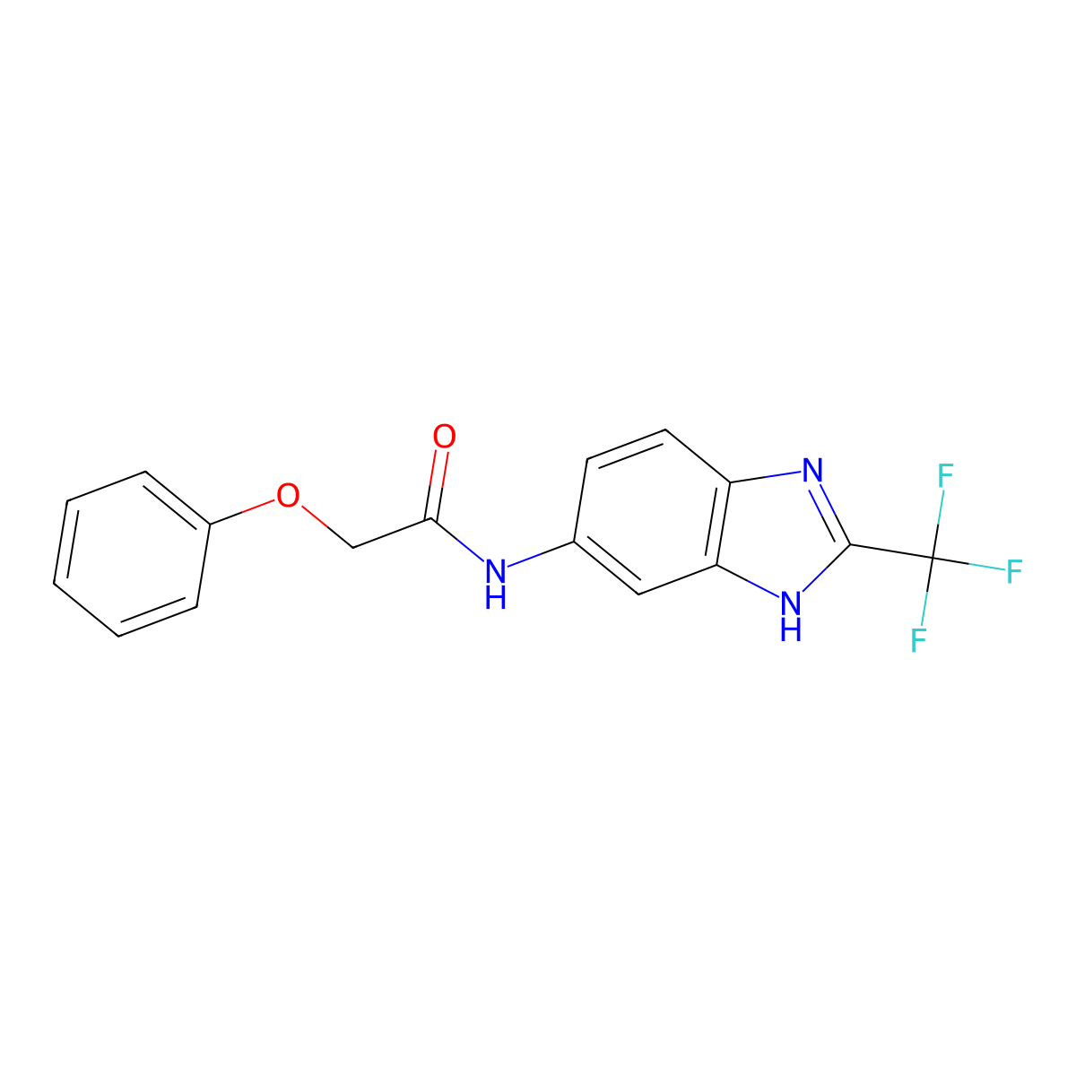 2-phenoxy-N-[2-(trifluoromethyl)-1H-benzimidazol-5-yl]acetamide molecular structure, CAS 1190288-29-9
