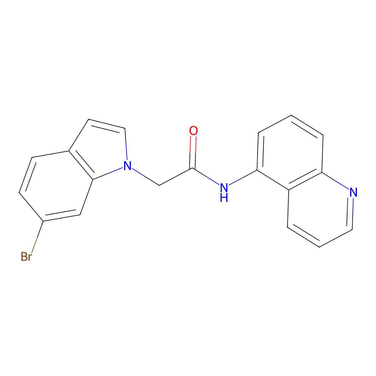 2-(6-bromo-1H-indol-1-yl)-N-(quinolin-5-yl)acetamide molecular structure, CAS 1190288-89-1
