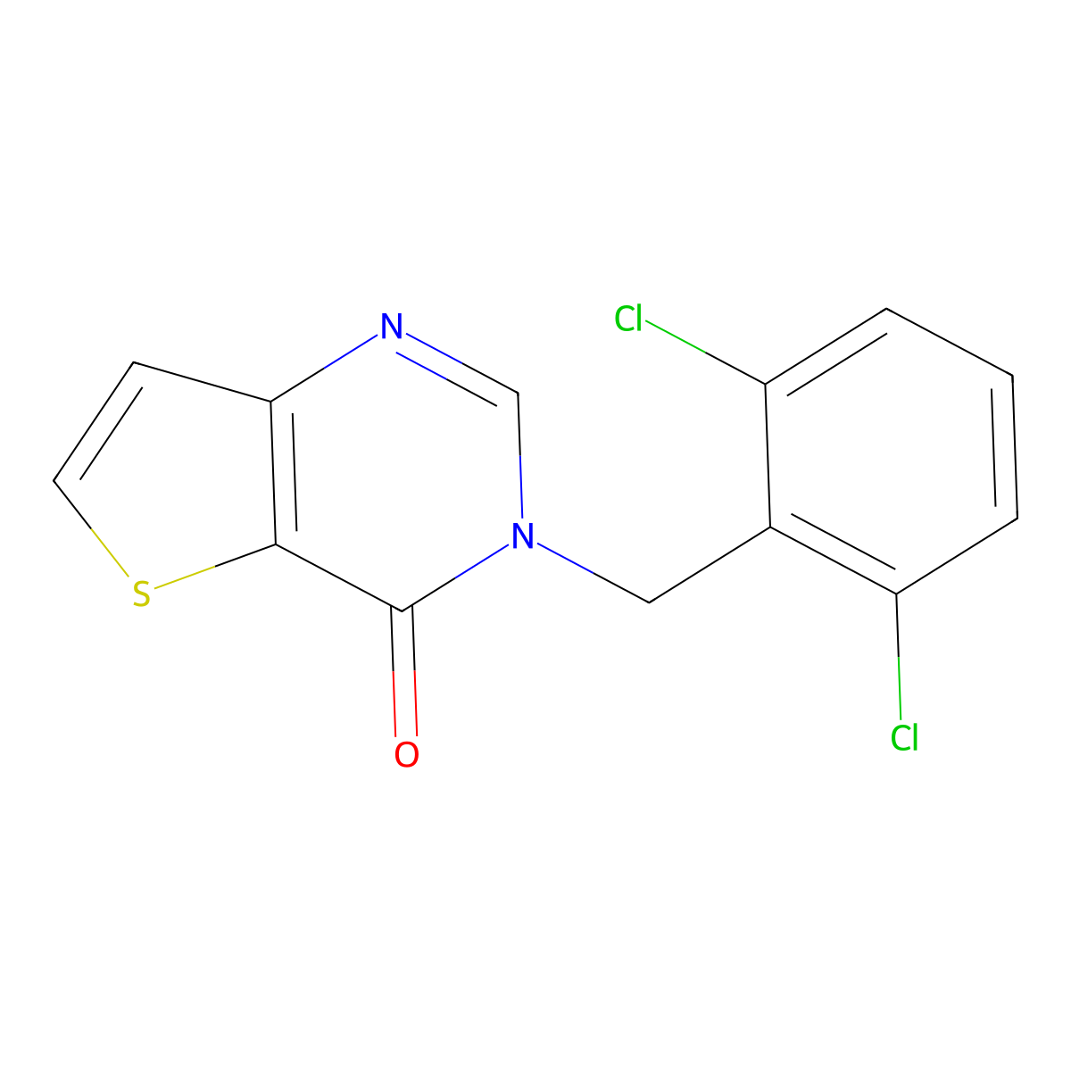3-(2,6-dichlorobenzyl)thieno[3,2-d]pyrimidin-4(3H)-one molecular structure, CAS 1190289-41-8