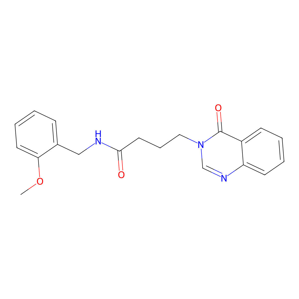 N-(2-methoxybenzyl)-4-(4-oxoquinazolin-3(4H)-yl)butanamide molecular structure, CAS 1190290-23-3