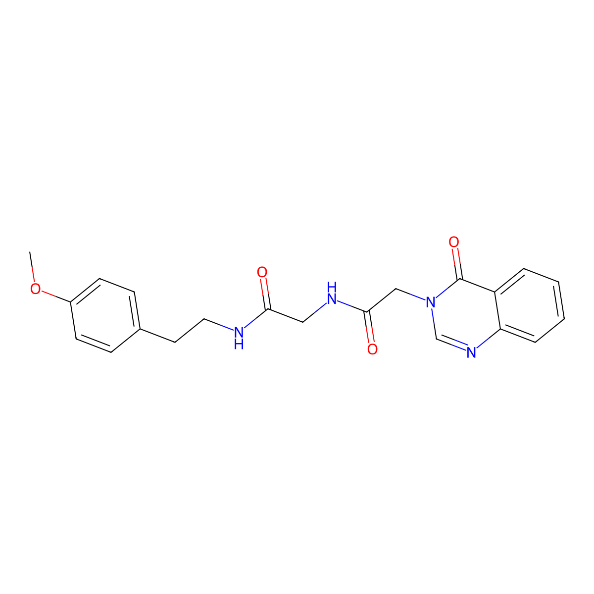 N-[2-(4-methoxyphenyl)ethyl]-N~2~-[(4-oxoquinazolin-3(4H)-yl)acetyl]glycinamide molecular structure, CAS 1190292-18-2