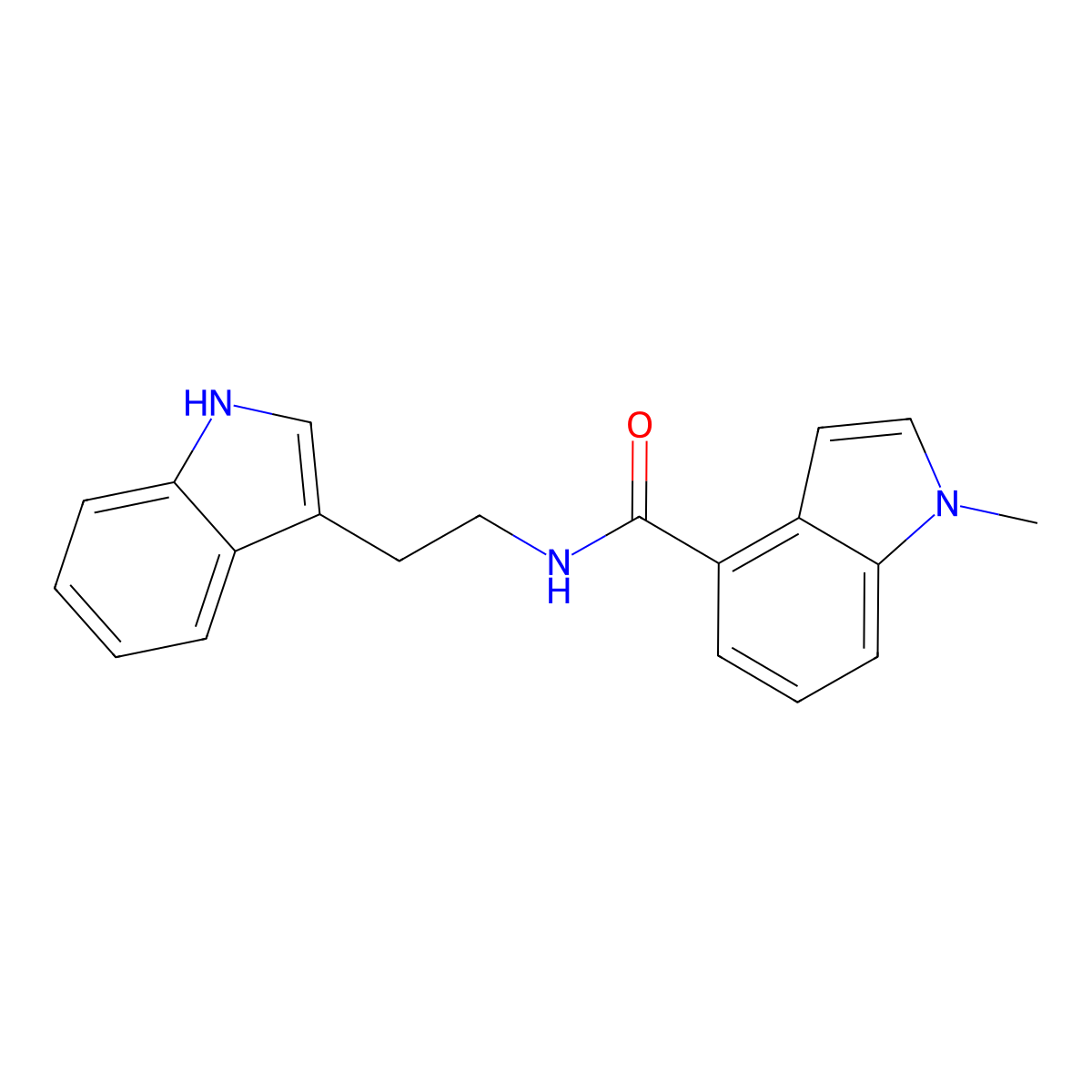 N-[2-(1H-indol-3-yl)ethyl]-1-methyl-1H-indole-4-carboxamide molecular structure, CAS 1190292-81-9