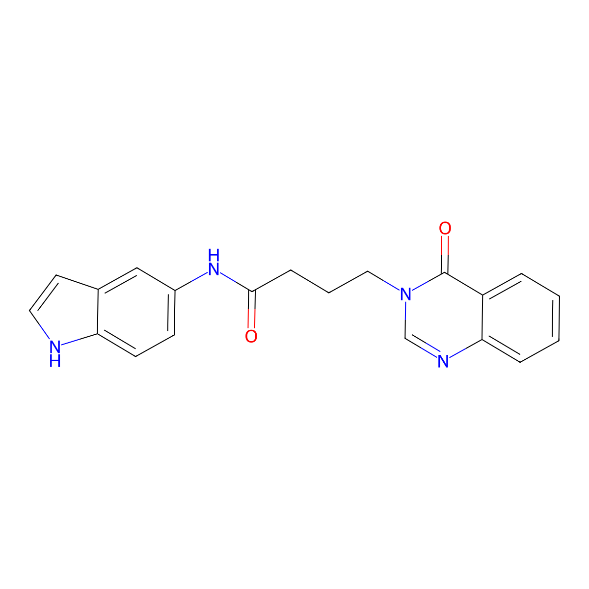 N-(1H-indol-5-yl)-4-(4-oxoquinazolin-3(4H)-yl)butanamide molecular structure, CAS 1190292-82-0