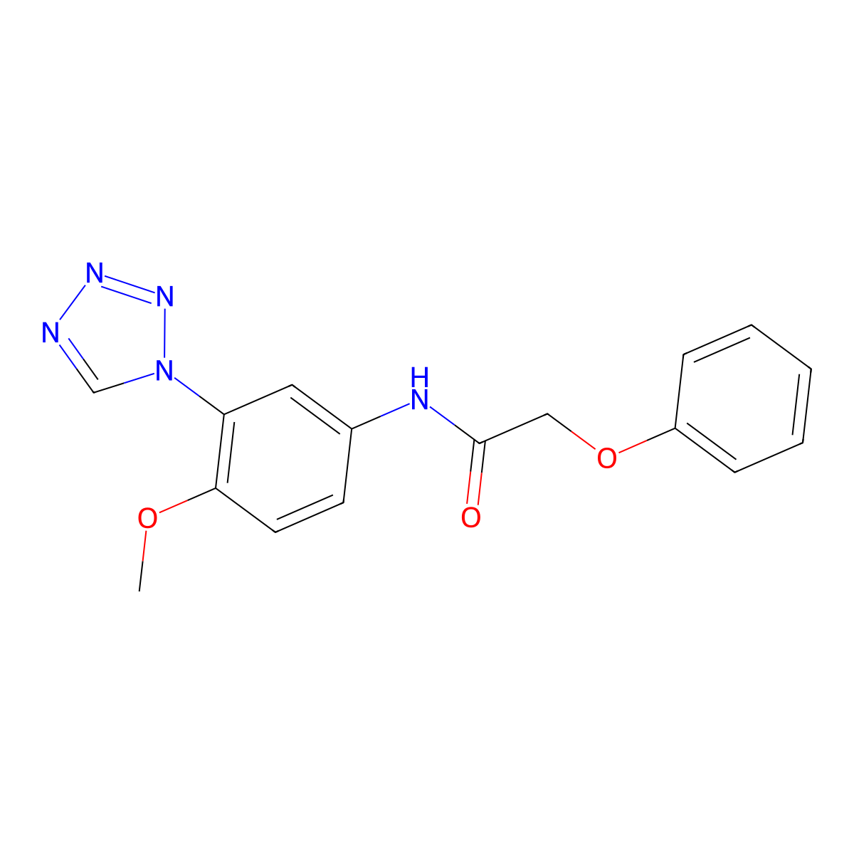 N-[4-methoxy-3-(1H-tetrazol-1-yl)phenyl]-2-phenoxyacetamide molecular structure, CAS 1190295-25-0