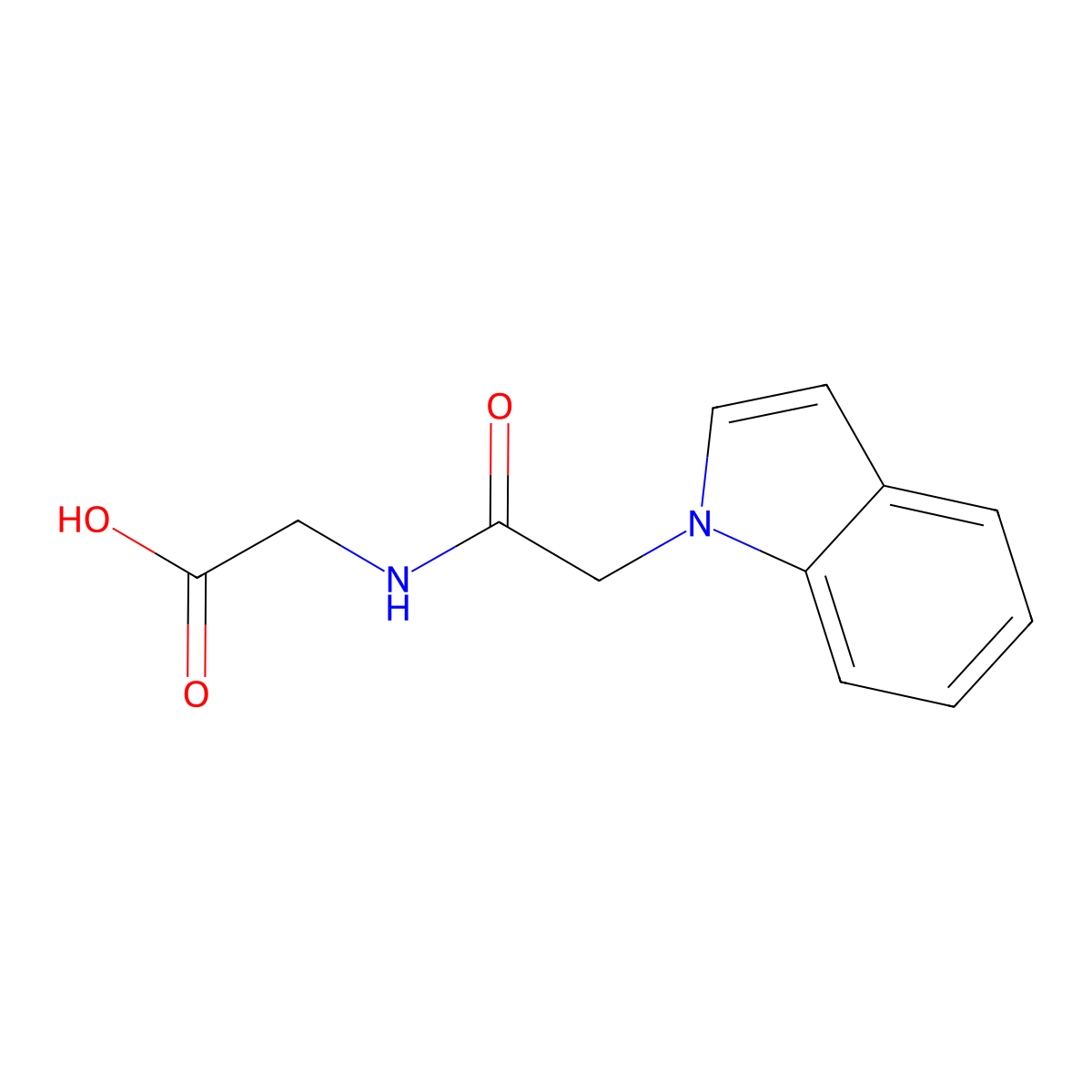 N-(1H-indol-1-ylacetyl)glycine molecular structure, CAS 1190295-34-1