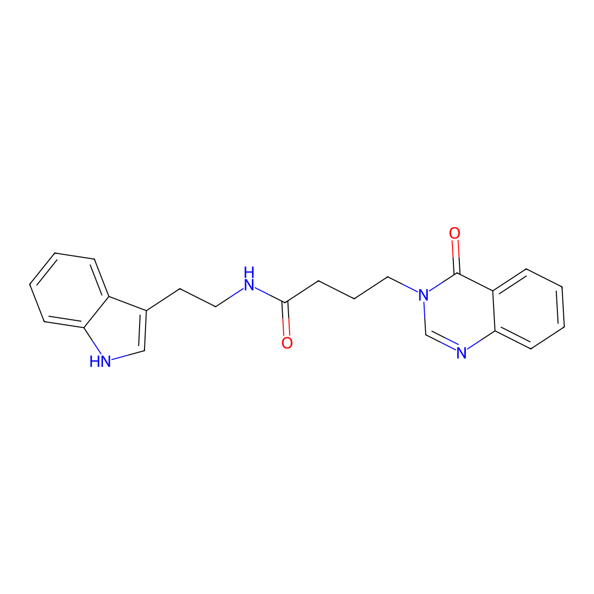 N-[2-(1H-indol-3-yl)ethyl]-4-(4-oxoquinazolin-3(4H)-yl)butanamide molecular structure, CAS 1190296-03-7