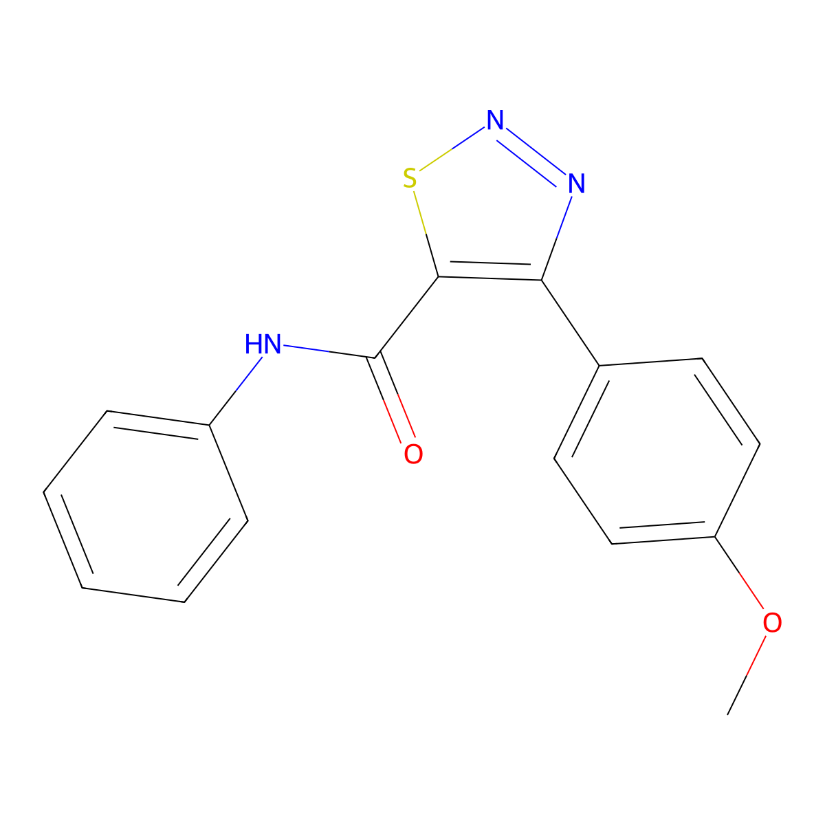 4-(4-methoxyphenyl)-N-phenyl-1,2,3-thiadiazole-5-carboxamide molecular structure, CAS 1190297-76-7