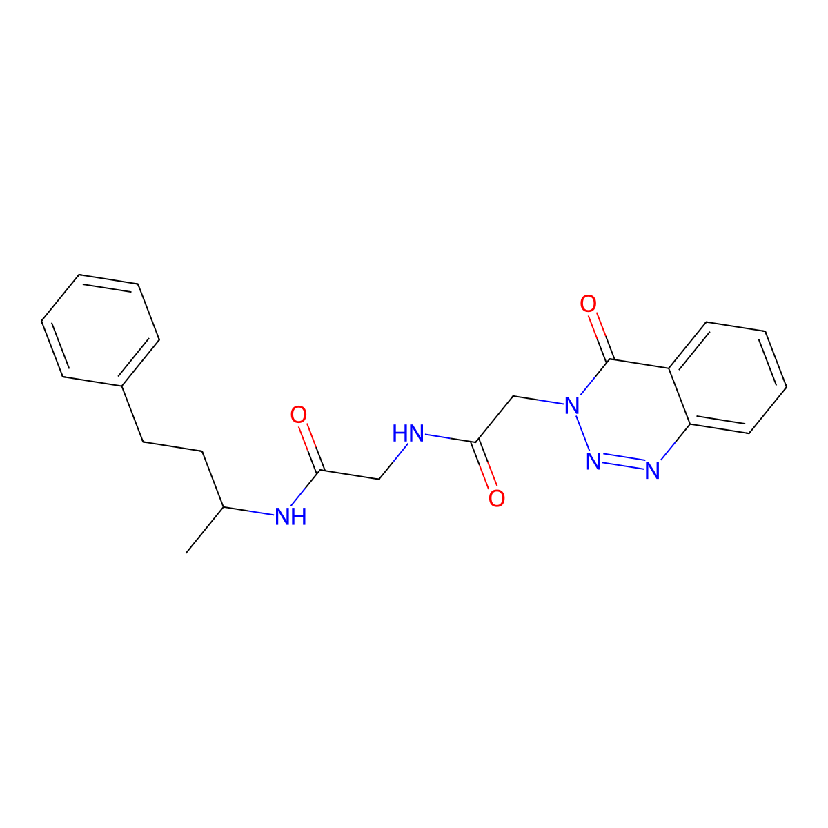 N~2~-[(4-oxo-1,2,3-benzotriazin-3(4H)-yl)acetyl]-N-(4-phenylbutan-2-yl)glycinamide molecular structure, CAS 1190298-02-2