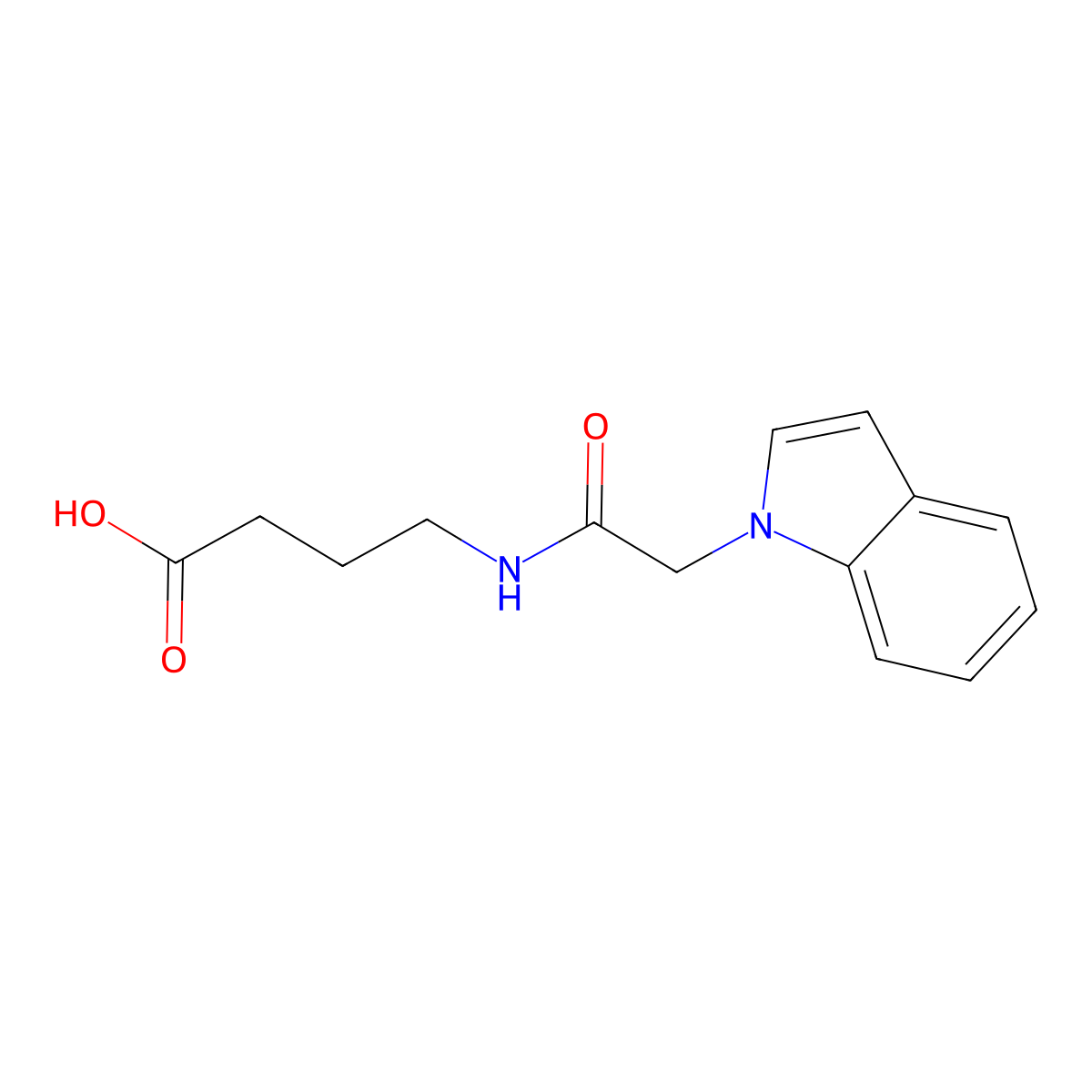 4-[(1H-indol-1-ylacetyl)amino]butanoic acid molecular structure, CAS 1190298-39-5