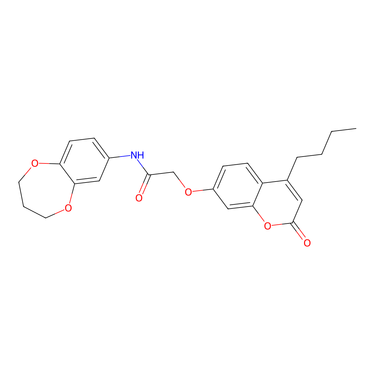 2-[(4-butyl-2-oxo-2H-chromen-7-yl)oxy]-N-(3,4-dihydro-2H-1,5-benzodioxepin-7-yl)acetamide molecular structure, CAS 1190298-54-4