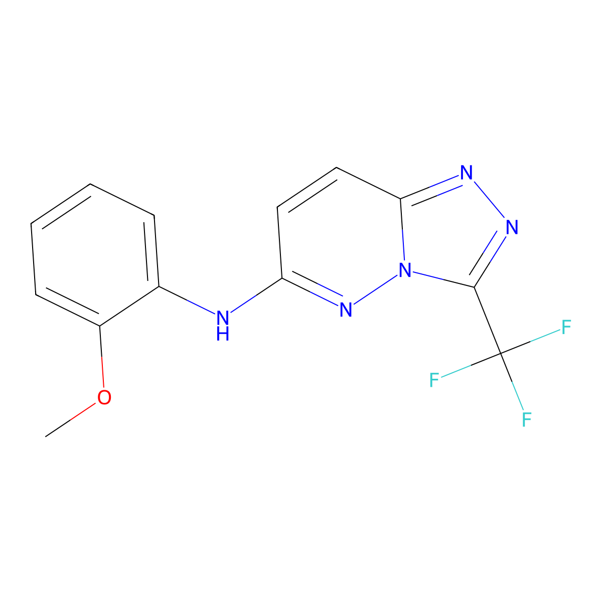 N-(2-methoxyphenyl)-3-(trifluoromethyl)[1,2,4]triazolo[4,3-b]pyridazin-6-amine molecular structure, CAS 1190298-75-9
