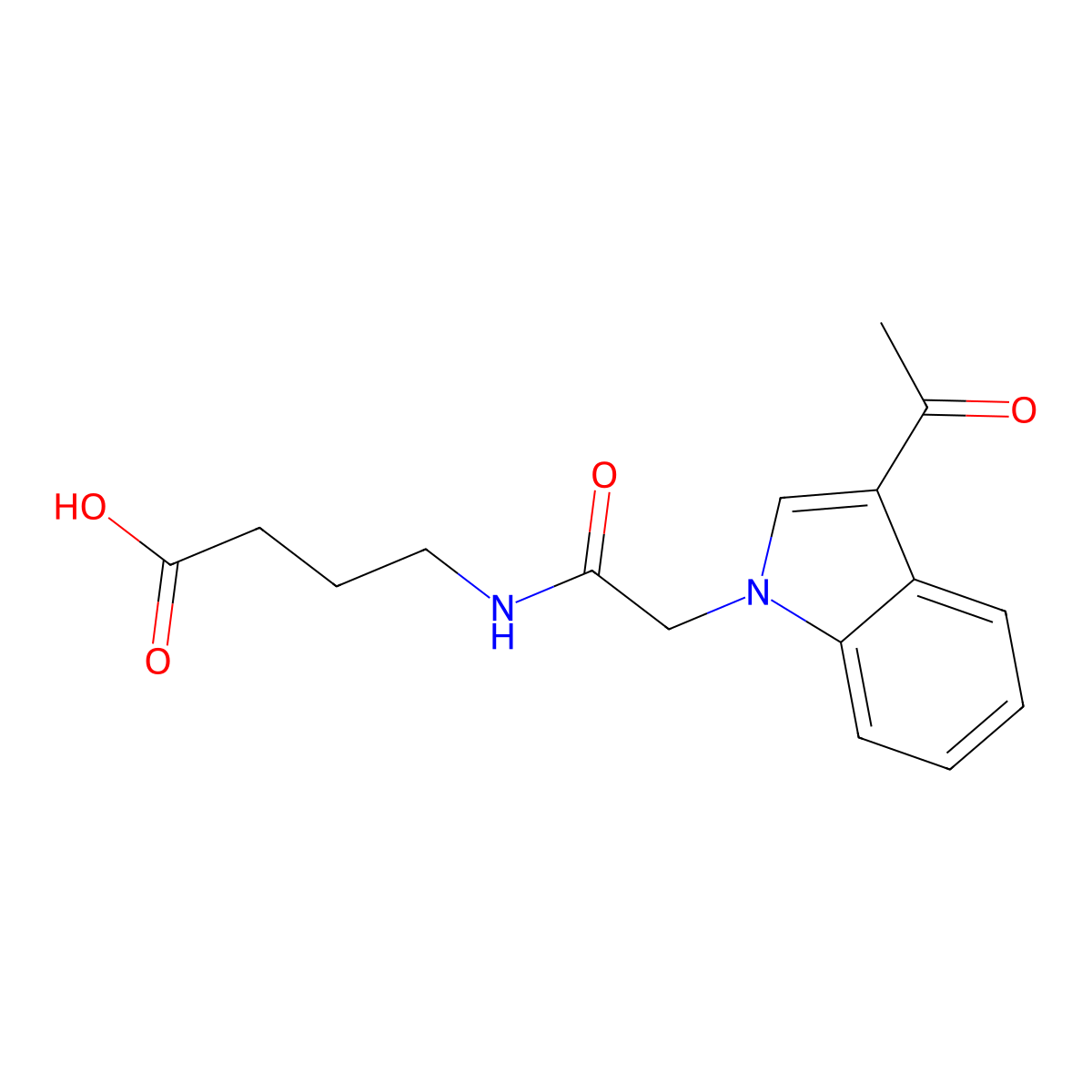 4-{[(3-acetyl-1H-indol-1-yl)acetyl]amino}butanoic acid molecular structure, CAS 1190299-17-2