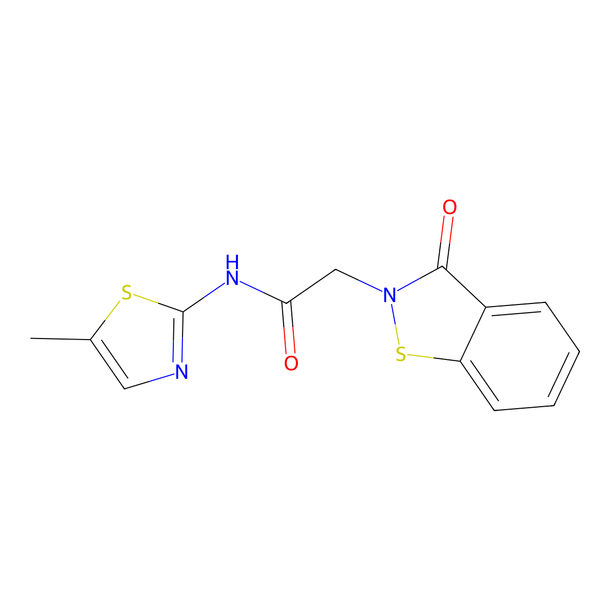 N-(5-methyl-1,3-thiazol-2-yl)-2-(3-oxo-1,2-benzothiazol-2(3H)-yl)acetamide molecular structure, CAS 1190299-42-3