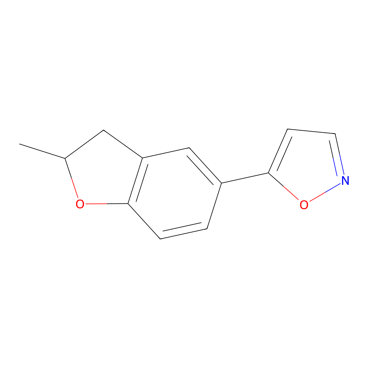 5-(2-Methyl-2,3-dihydro-1-benzofuran-5-yl)-1,2-oxazole molecular structure, CAS 1190299-73-0