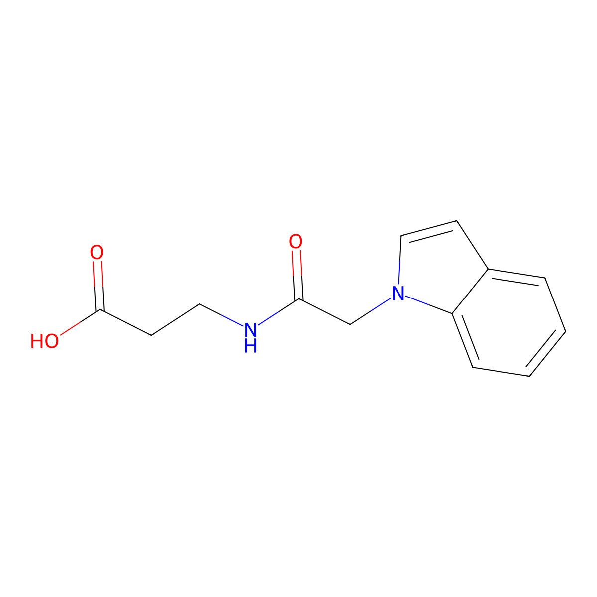 N-(1H-indol-1-ylacetyl)-beta-alanine molecular structure, CAS 1190299-82-1