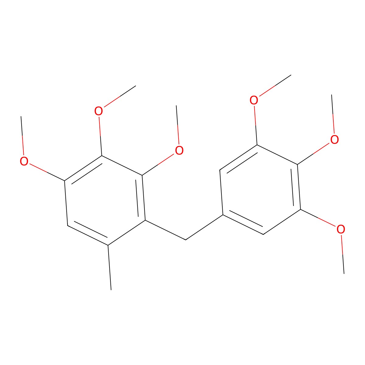 1,2,3-Trimethoxy-5-methyl-4-[(3,4,5-trimethoxyphenyl)methyl]benzene molecular structure, CAS 119030-85-2
