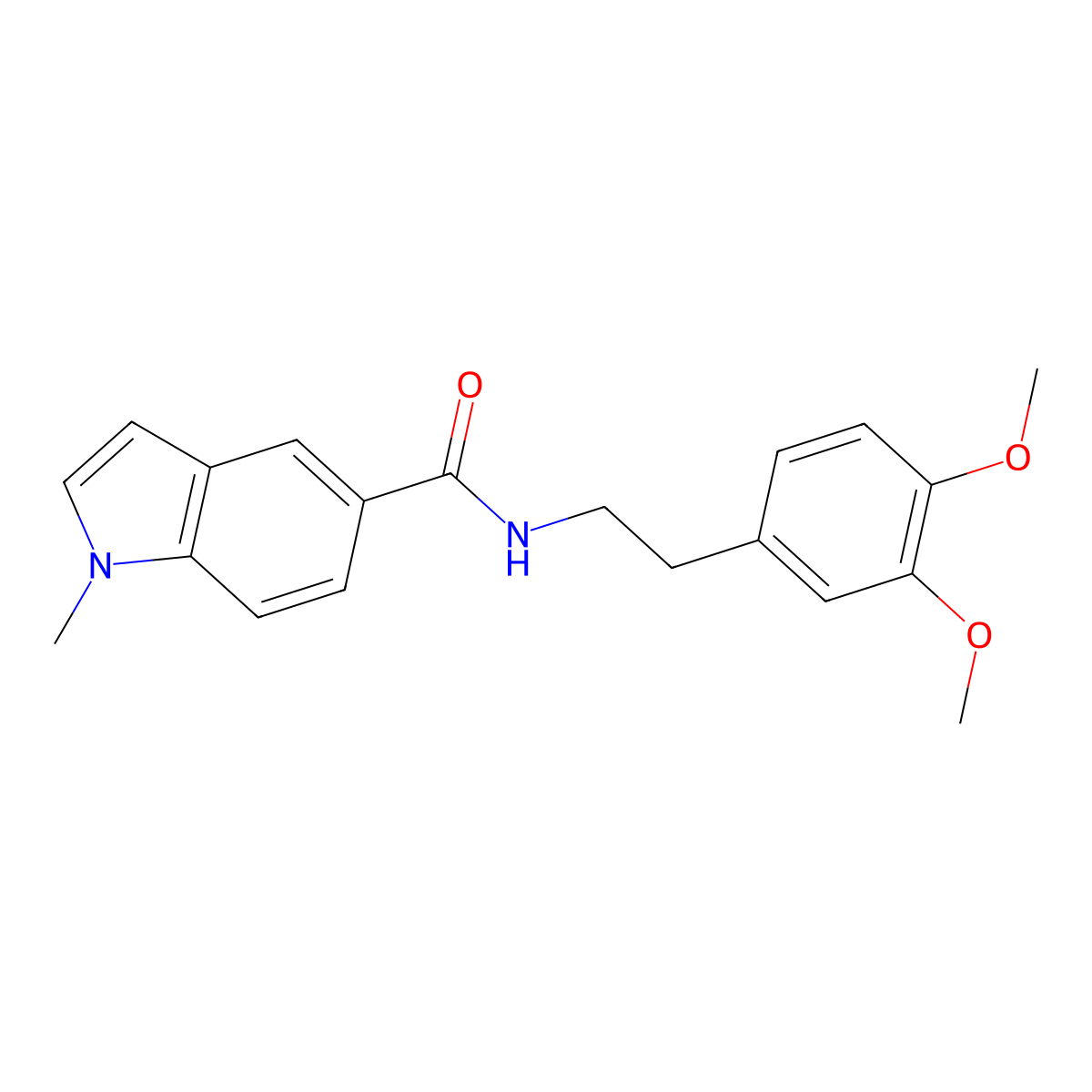 N-[2-(3,4-dimethoxyphenyl)ethyl]-1-methyl-1H-indole-5-carboxamide molecular structure, CAS 1190300-78-7