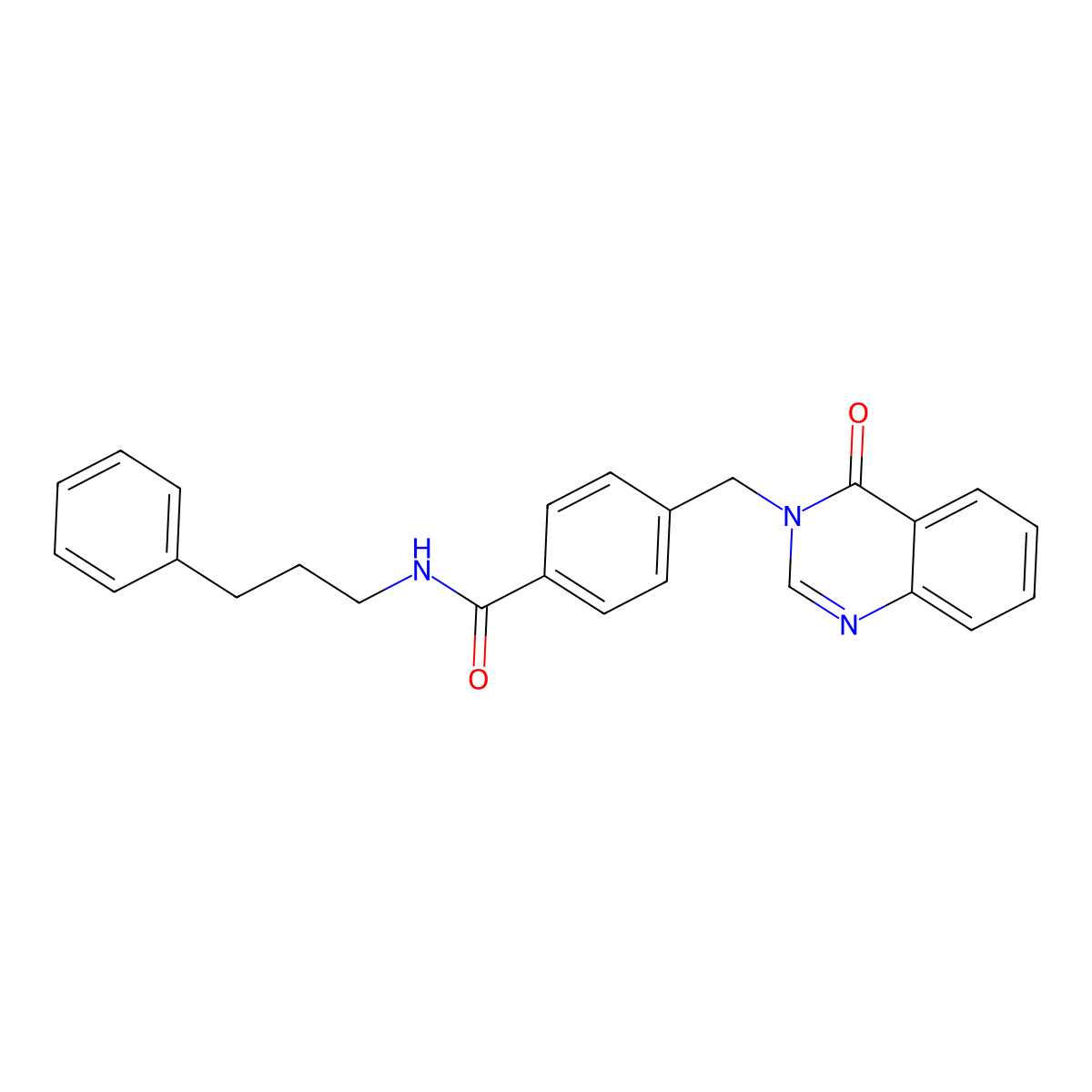 4-[(4-oxoquinazolin-3(4H)-yl)methyl]-N-(3-phenylpropyl)benzamide molecular structure, CAS 1190301-26-8