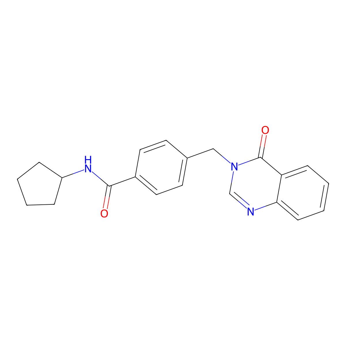 N-cyclopentyl-4-[(4-oxoquinazolin-3(4H)-yl)methyl]benzamide molecular structure, CAS 1190301-38-2