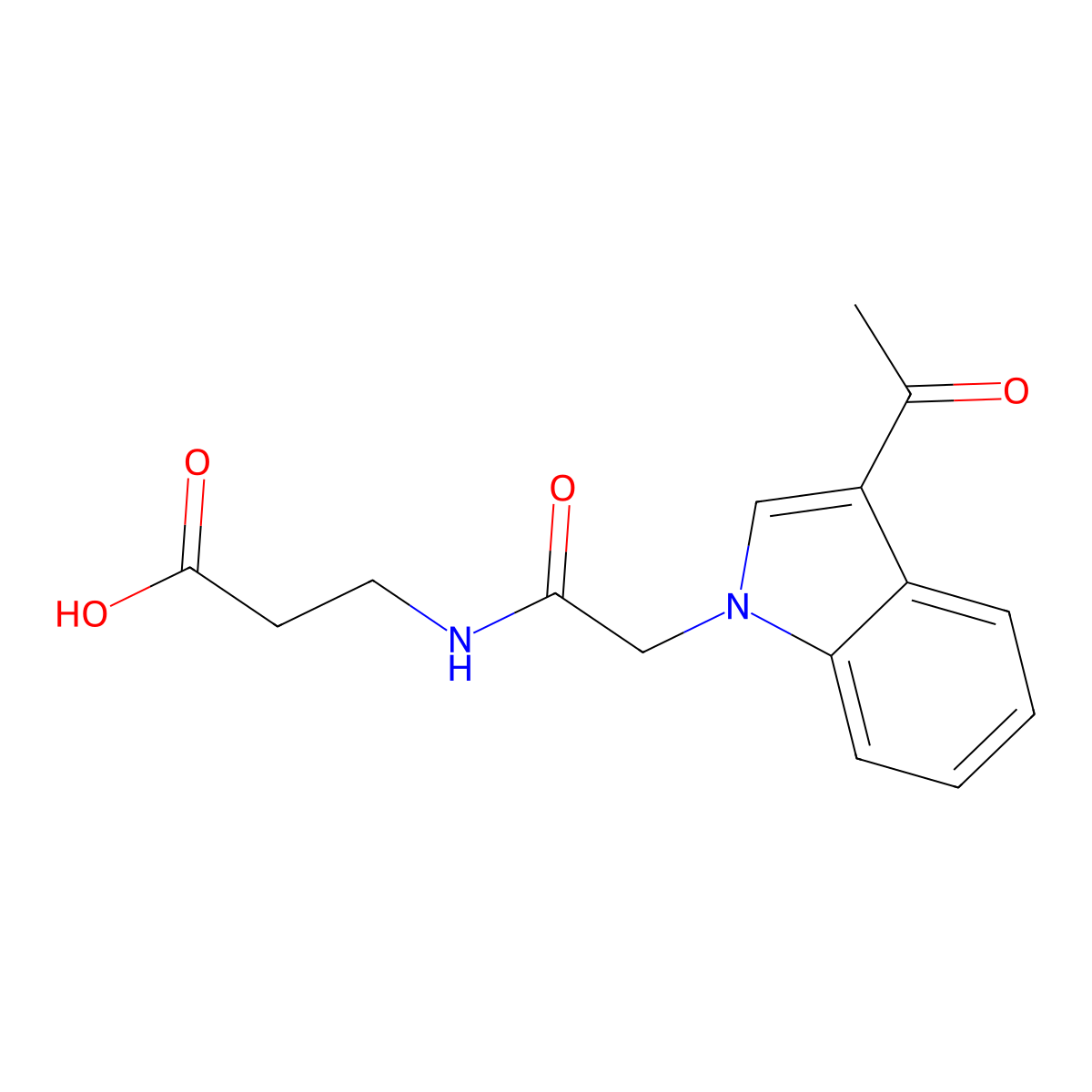 N-[(3-acetyl-1H-indol-1-yl)acetyl]-beta-alanine molecular structure, CAS 1190301-64-4