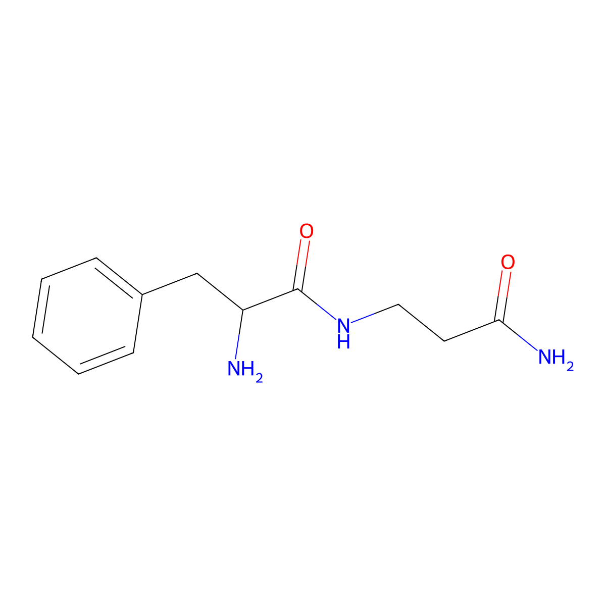 2-amino-N-(2-carbamoylethyl)-3-phenylpropanamide molecular structure, CAS 1190304-52-9