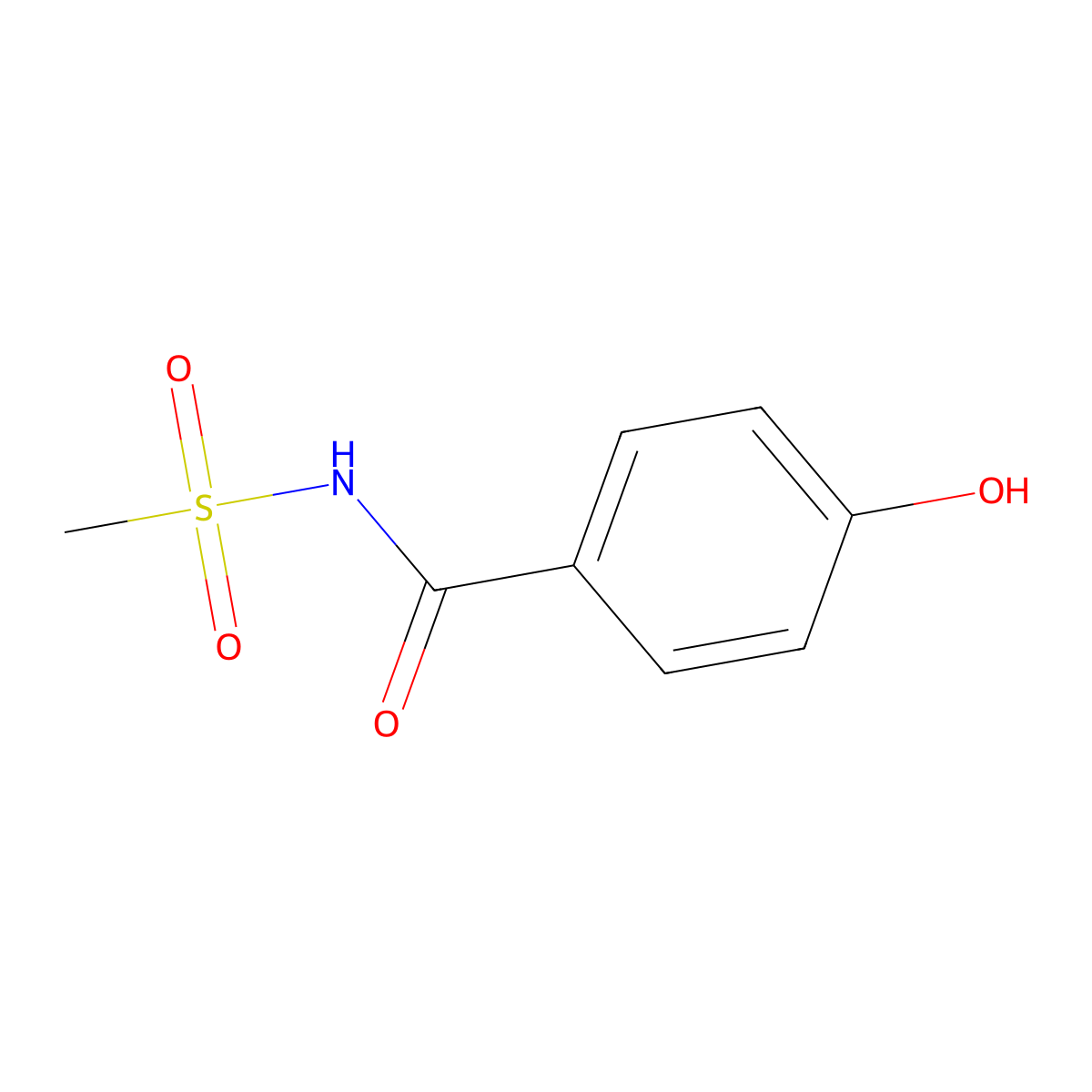 4-hydroxy-N-methanesulfonylbenzamide molecular structure, CAS 1190308-34-9