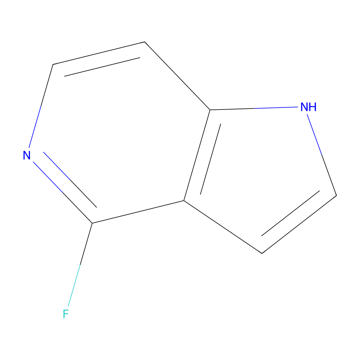 4-fluoro-1H-pyrrolo[3,2-c]pyridine molecular structure, CAS 1190309-76-2