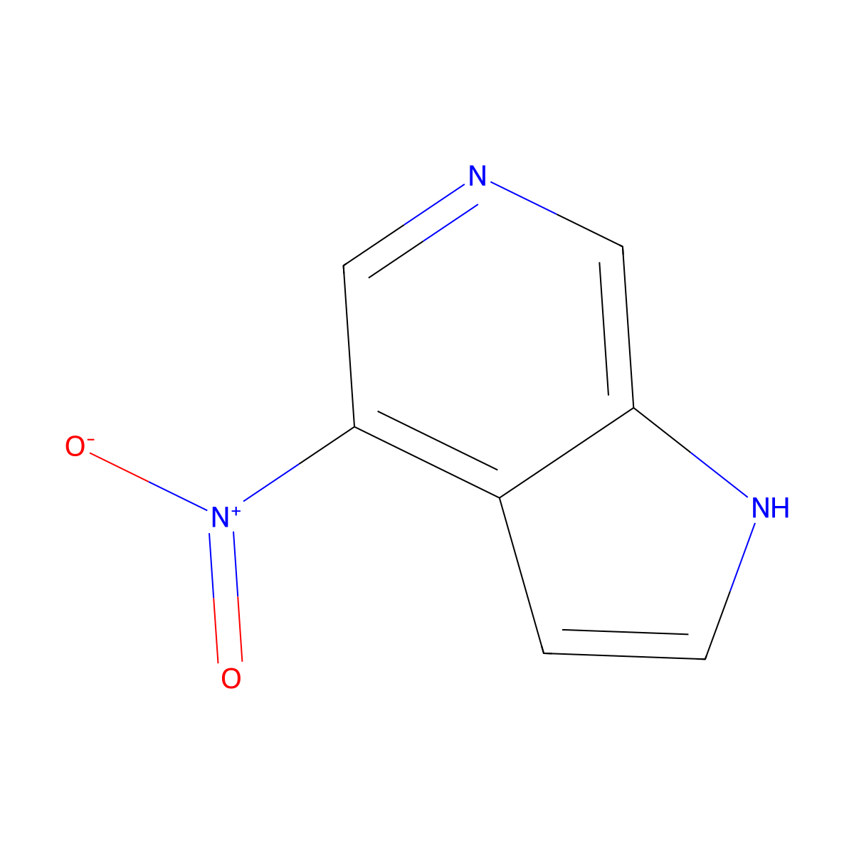 4-nitro-1H-pyrrolo[2,3-c]pyridine molecular structure, CAS 1190309-81-9