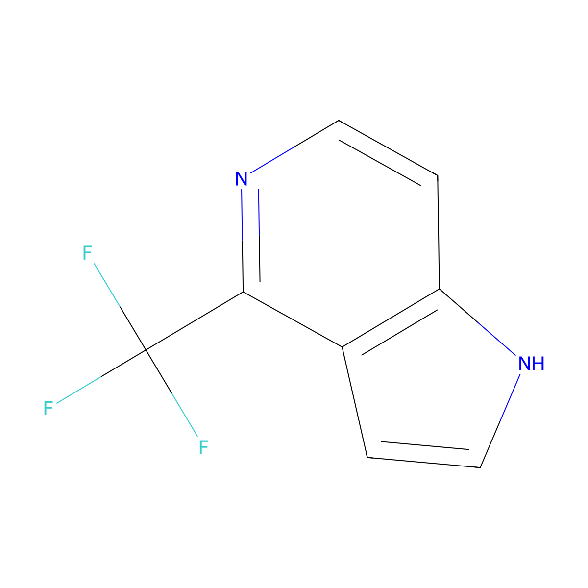 4-(trifluoromethyl)-1H-pyrrolo[3,2-c]pyridine molecular structure, CAS 1190309-89-7