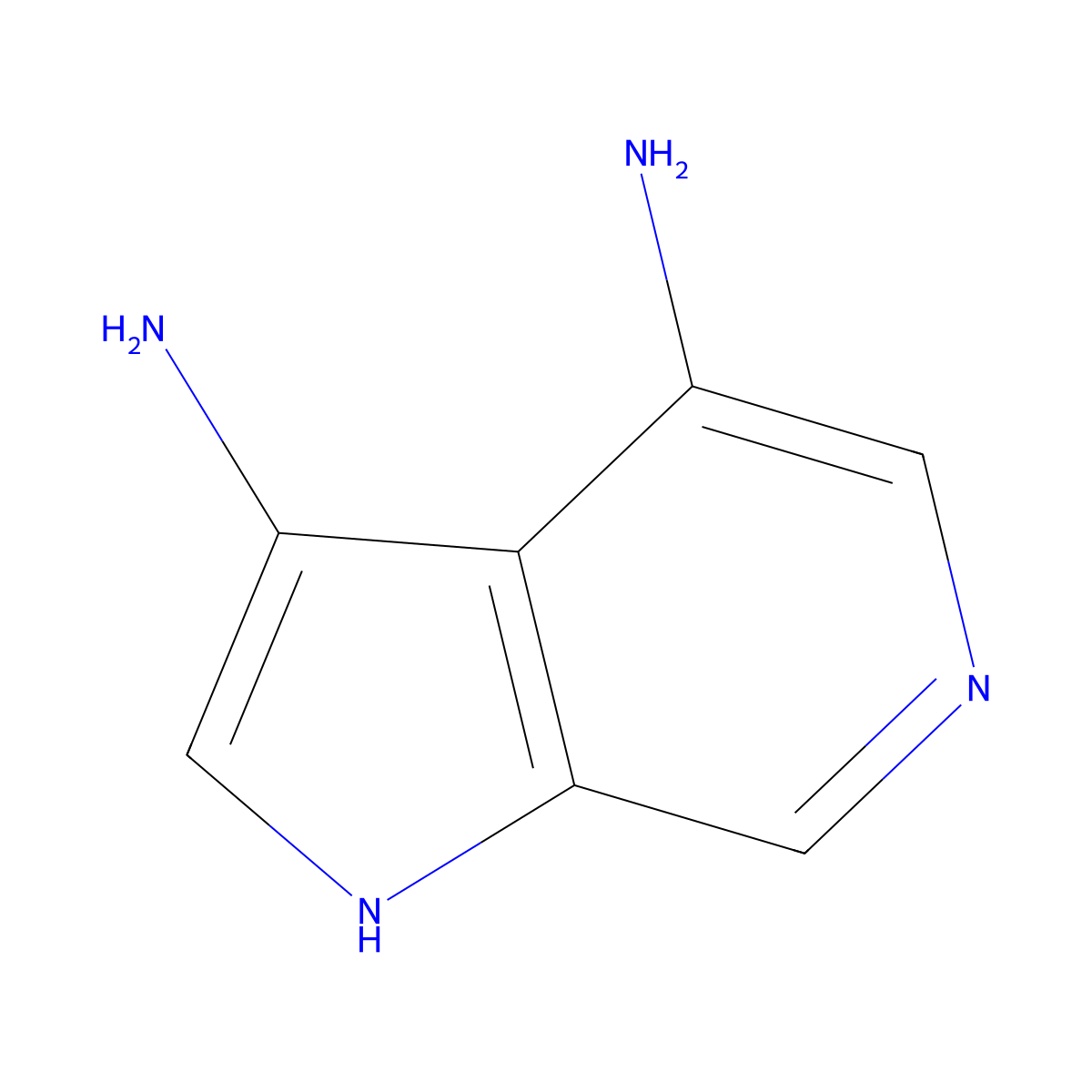1H-pyrrolo[2,3-c]pyridine-3,4-diamine molecular structure, CAS 1190309-93-3