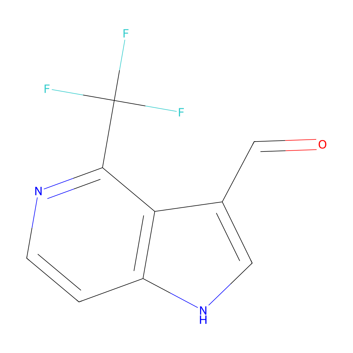 4-(Trifluoromethyl)-5-azaindole-3-carboxaldehyde molecular structure, CAS 1190309-96-6