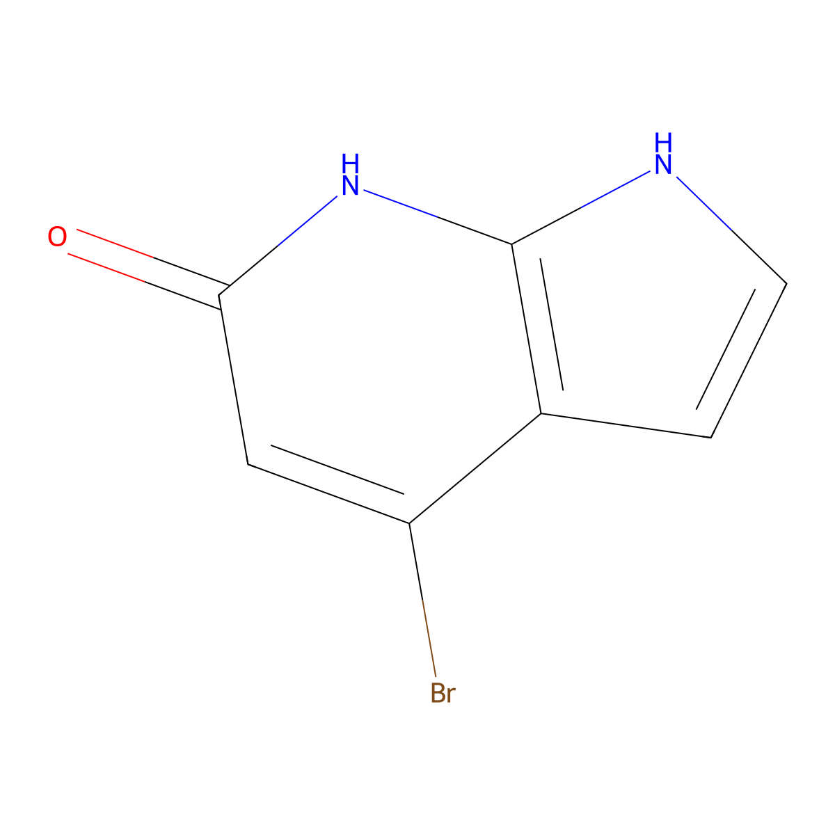 4-bromo-1H-pyrrolo[2,3-b]pyridin-6-ol molecular structure, CAS 1190310-05-4