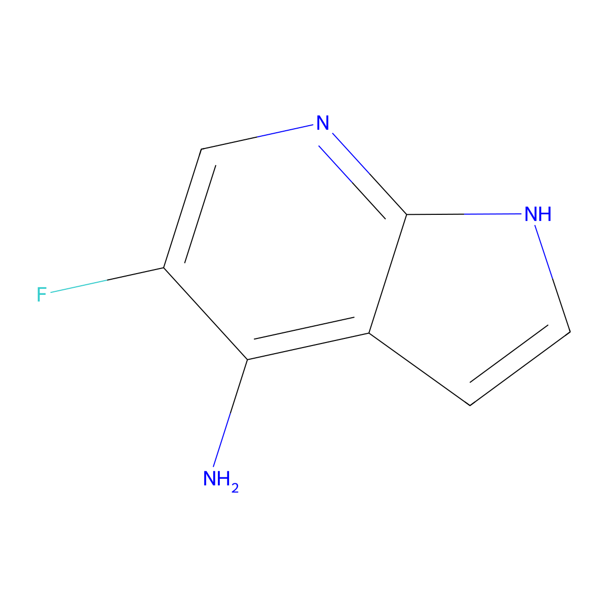 5-Fluoro-1H-pyrrolo[2,3-b]pyridin-4-amine molecular structure, CAS 1190310-08-7
