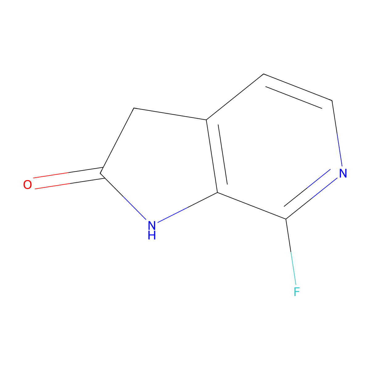 7-Fluoro-1H-pyrrolo[2,3-c]pyridin-2(3H)-one molecular structure, CAS 1190310-52-1