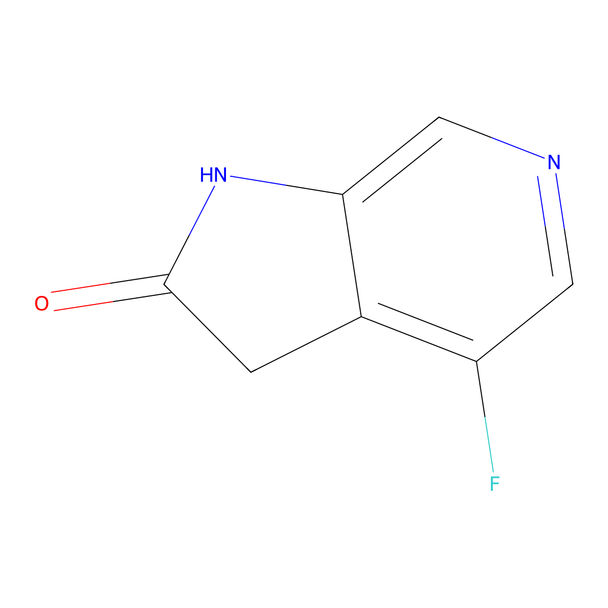 4-Fluoro-1H-pyrrolo[2,3-c]pyridin-2(3H)-one molecular structure, CAS 1190310-68-9