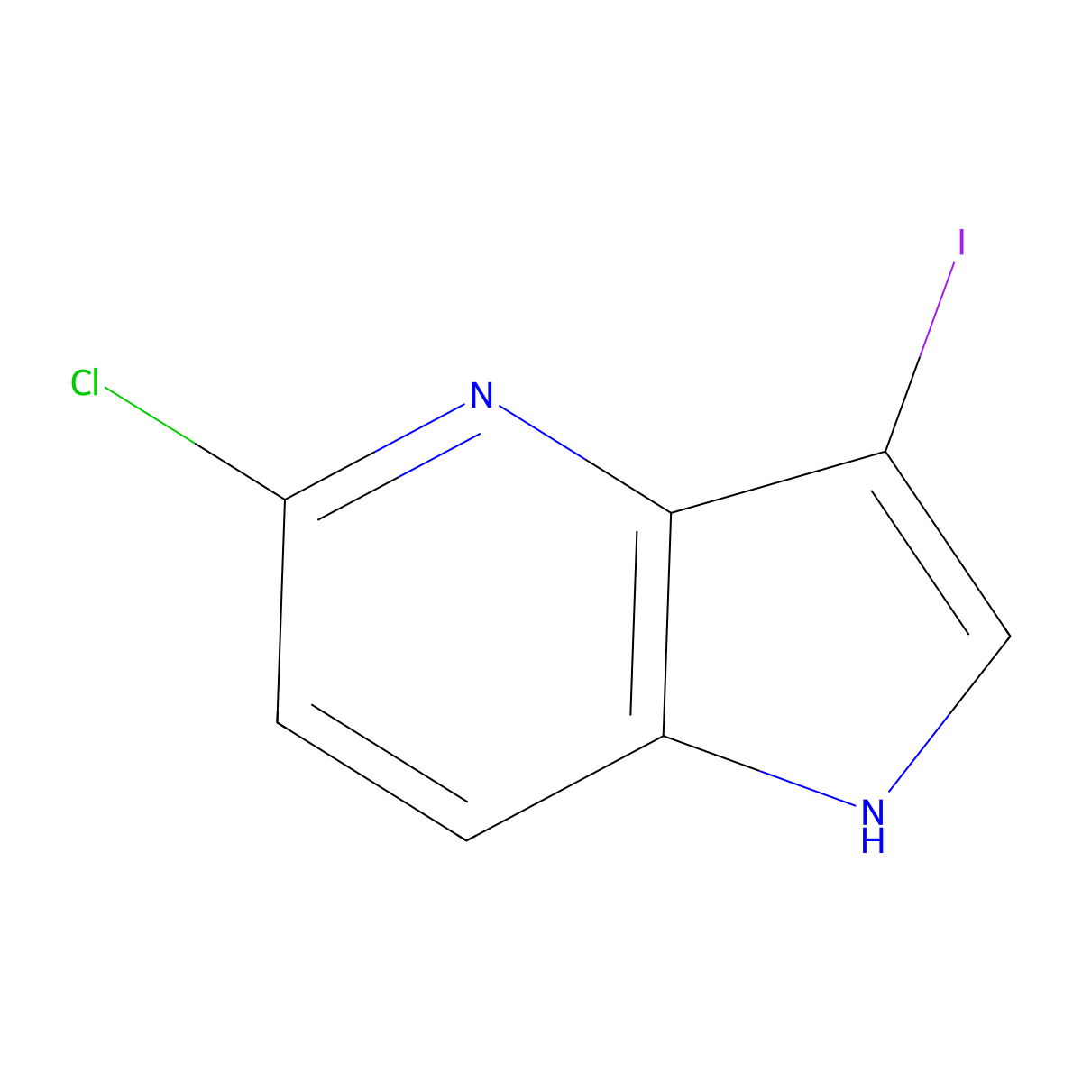 5-Chloro-3-iodo-1H-pyrrolo[3,2-b]pyridine molecular structure, CAS 1190310-88-3