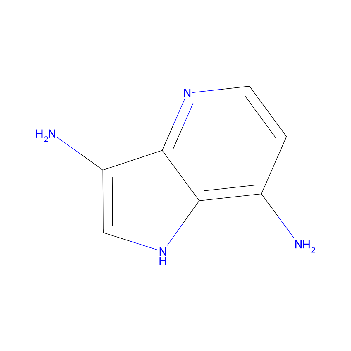 1H-pyrrolo[3,2-b]pyridine-3,7-diamine molecular structure, CAS 1190310-97-4
