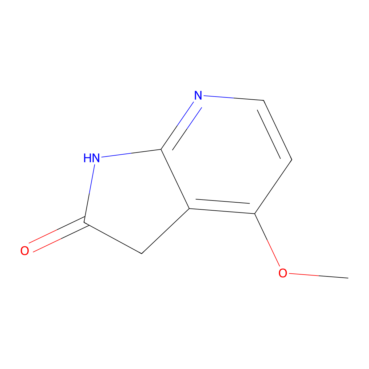 4-Methoxy-1H-pyrrolo[2,3-b]pyridin-2(3H)-one molecular structure, CAS 1190311-10-4