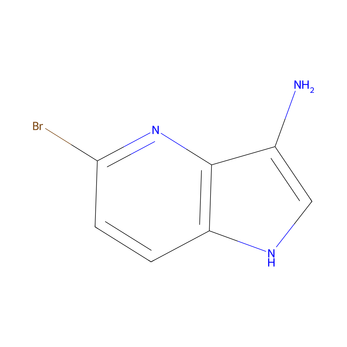 5-bromo-1H-pyrrolo[3,2-b]pyridin-3-amine molecular structure, CAS 1190311-18-2