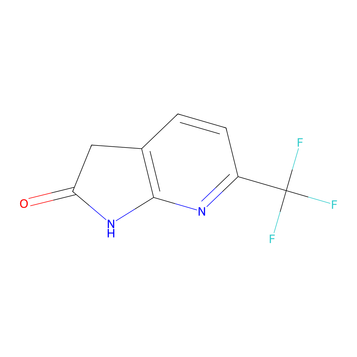 6-(Trifluoromethyl)-1H-pyrrolo[2,3-b]pyridin-2(3H)-one molecular structure, CAS 1190311-36-4