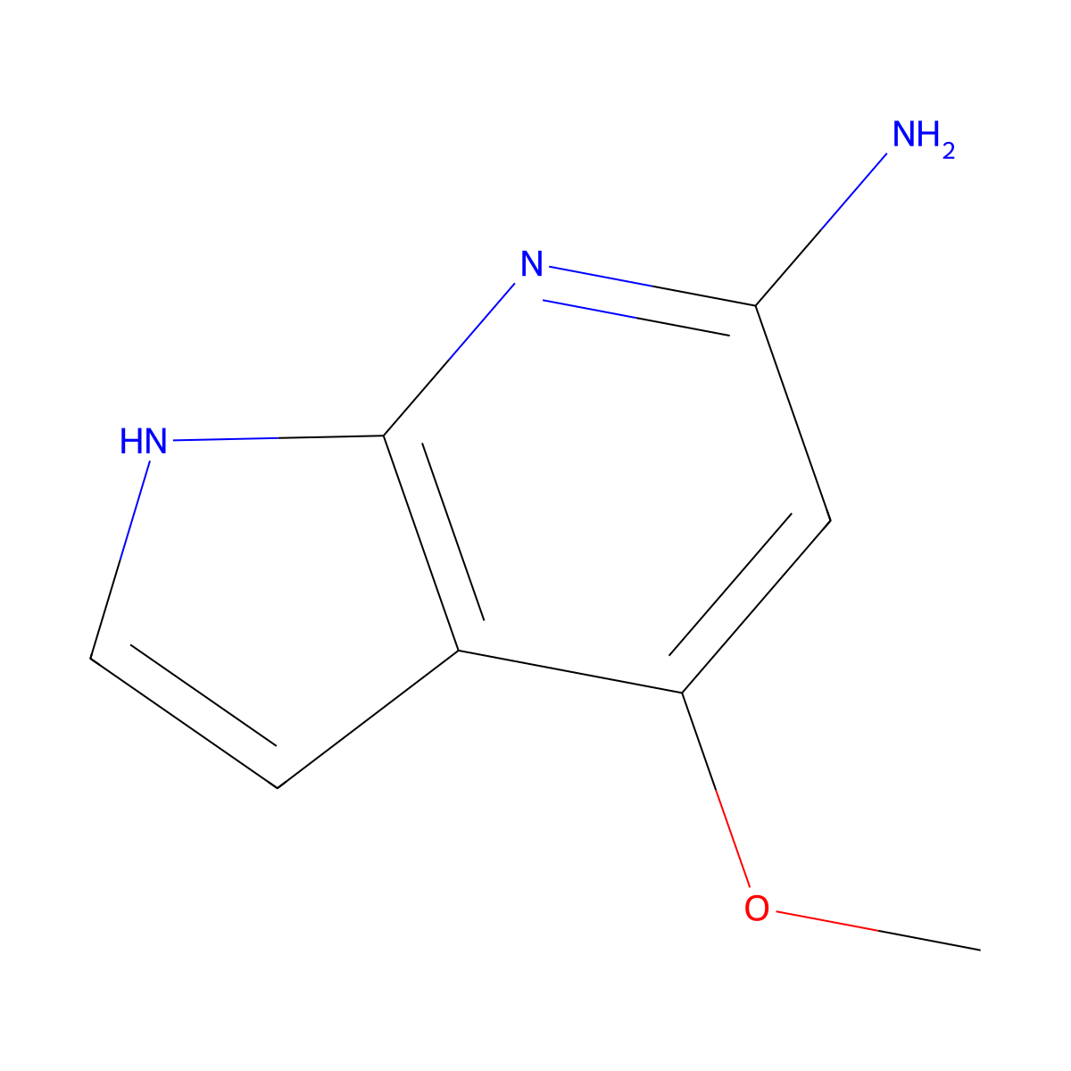 4-methoxy-1H-pyrrolo[2,3-b]pyridin-6-amine molecular structure, CAS 1190311-52-4