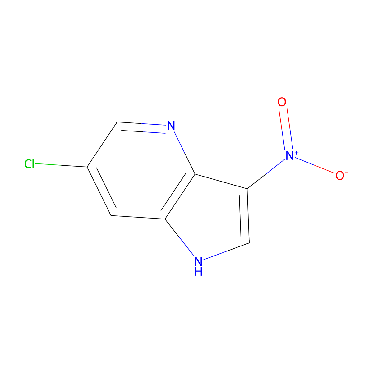 6-Chloro-3-nitro-1h-pyrrolo[3,2-b]pyridine molecular structure, CAS 1190311-54-6