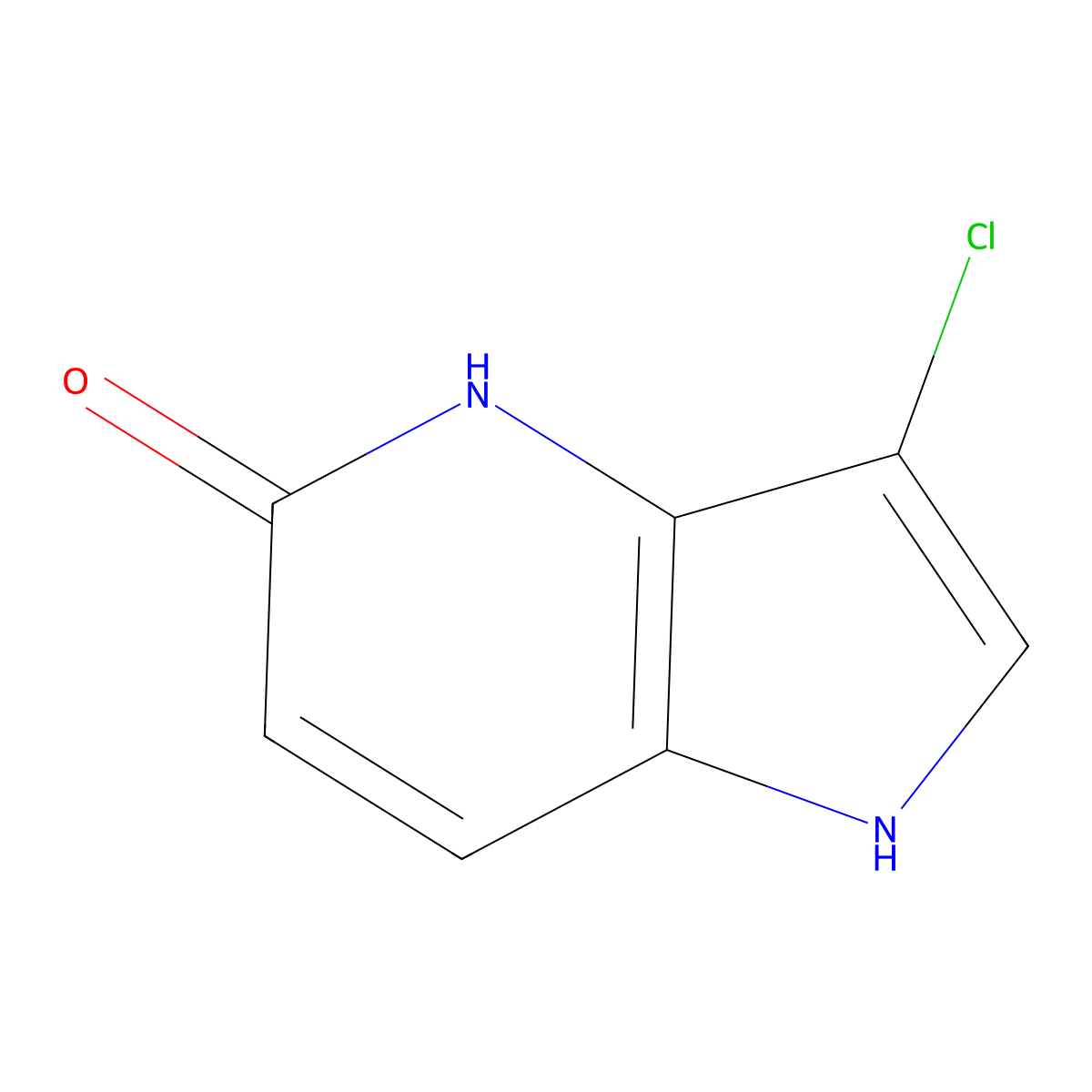 3-Chloro-1H-pyrrolo[3,2-b]pyridin-5-ol molecular structure, CAS 1190311-73-9