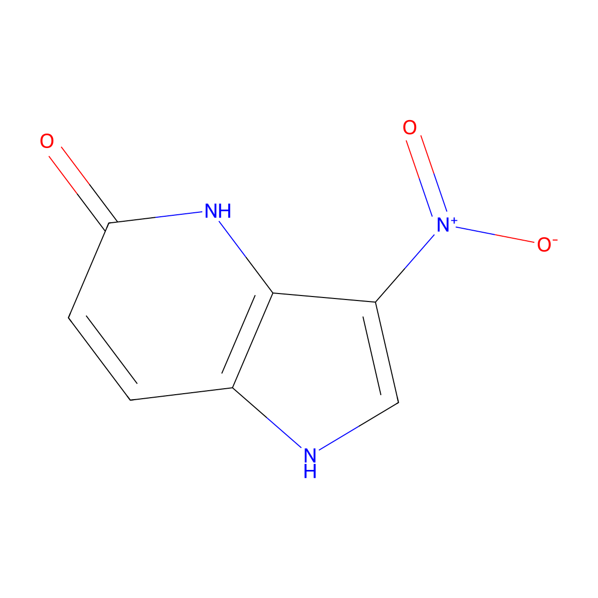 3-Nitro-1H-pyrrolo[3,2-b]pyridin-5-ol molecular structure, CAS 1190311-92-2