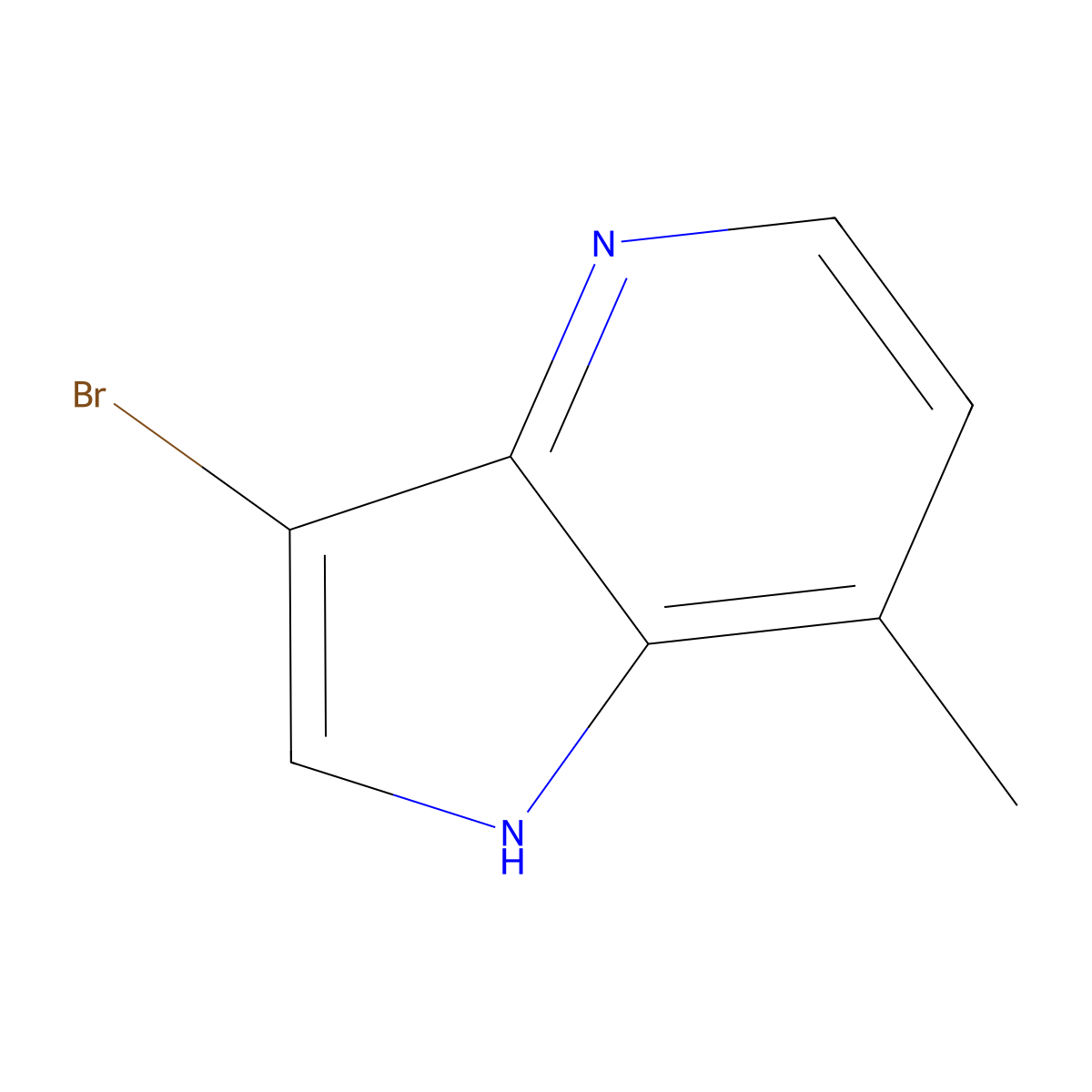3-bromo-7-methyl-1H-pyrrolo[3,2-b]pyridine molecular structure, CAS 1190312-48-1
