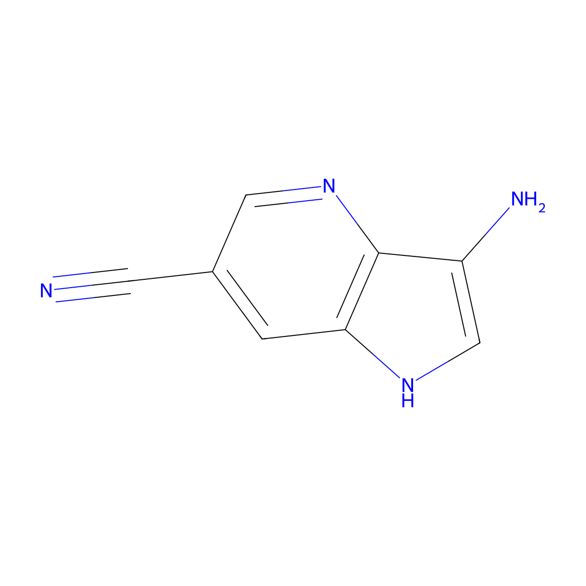 3-amino-1H-pyrrolo[3,2-b]pyridine-6-carbonitrile molecular structure, CAS 1190312-49-2