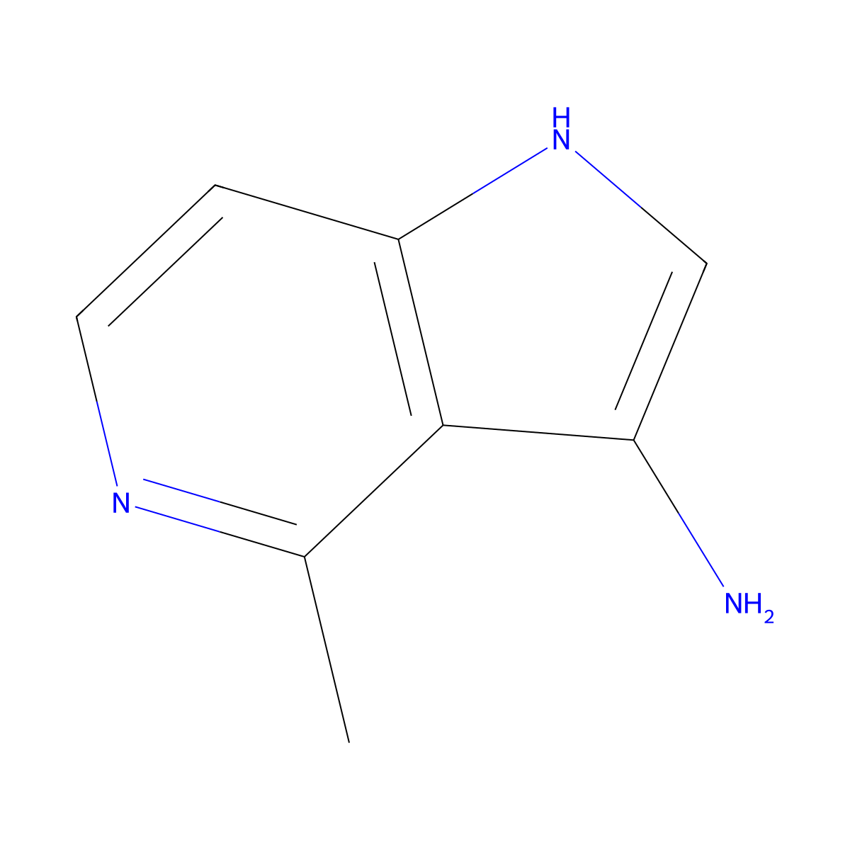 4-methyl-1H-pyrrolo[3,2-c]pyridin-3-amine molecular structure, CAS 1190312-55-0