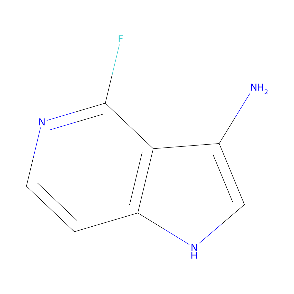 4-fluoro-1H-pyrrolo[3,2-c]pyridin-3-amine molecular structure, CAS 1190312-57-2