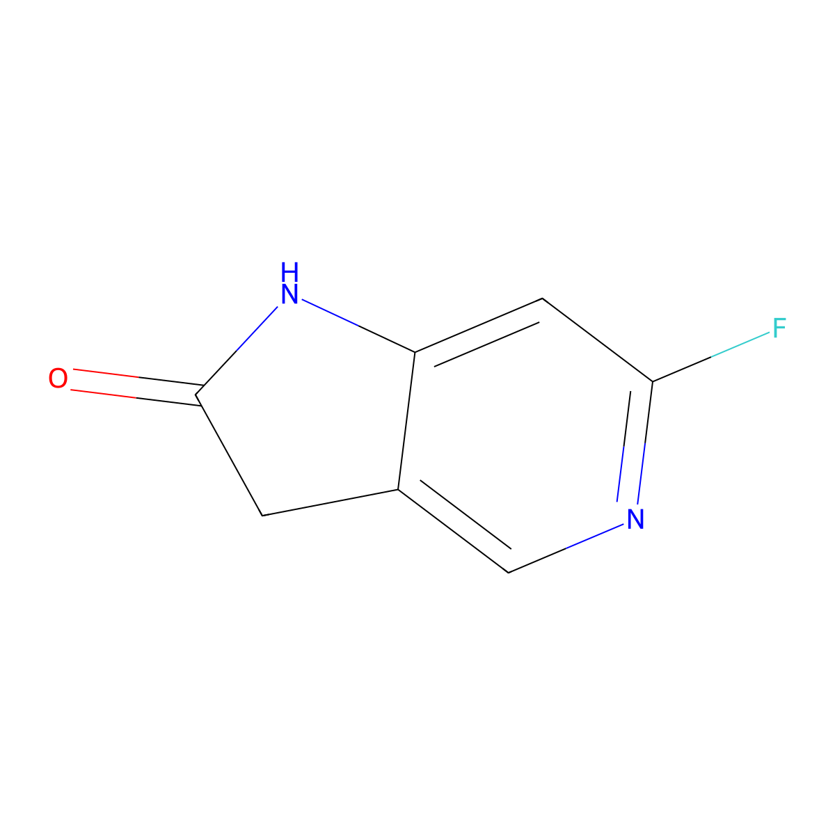 6-Fluoro-1,3-dihydro-2H-pyrrolo[3,2-C]pyridin-2-one molecular structure, CAS 1190312-80-1